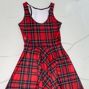 BlackMilk Clothing, Tartan Red Skater Dress